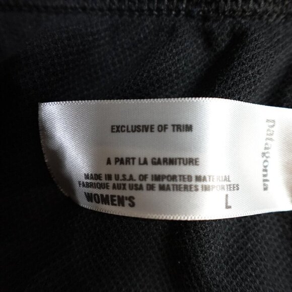 Patagonia Womens Pants Large Black Solid Base Layer Capilene - Picture 7 of 8